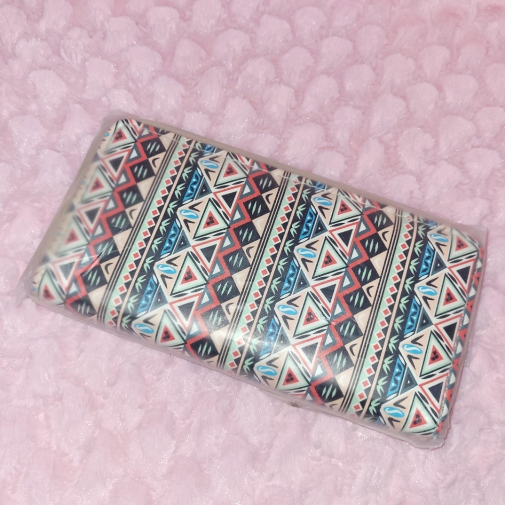 Patterned Zip-Around Wallet